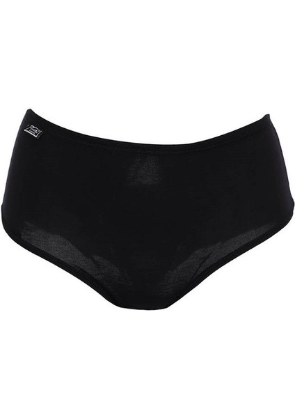 Kadın 6'lı Paket Yüksek Bel Likralı Ince Bel Bato (Siyah)