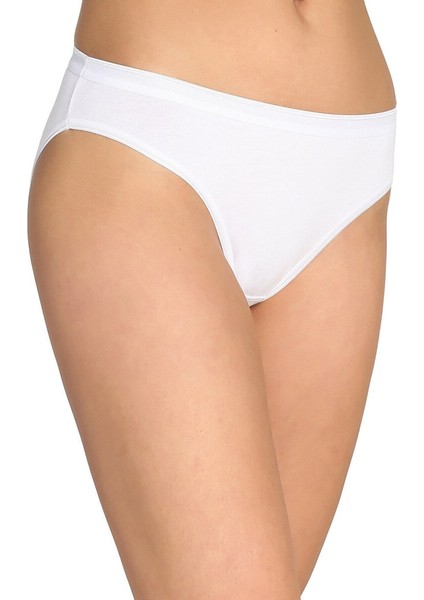 Kadın 6'lı Paket Bikini Slip Külot (Beyaz)