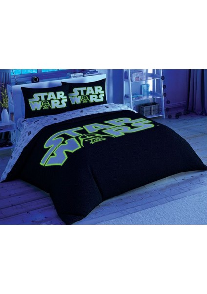 - Star Wars Glow Lisanslı Çift Kişilik Nevresim Takımı
