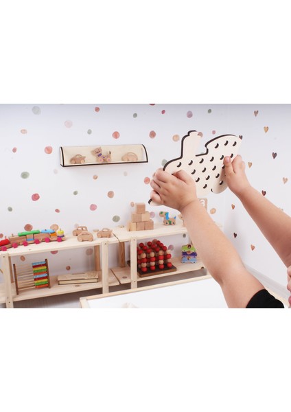 Montessori Eğitici Oyuncakları Ahşap Ip Geçirme Oyunu 3 Parça fırsatları