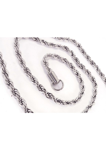 316L Paslanmaz Çelik Burma Halat Erkek Çelik Kolye fiyatları