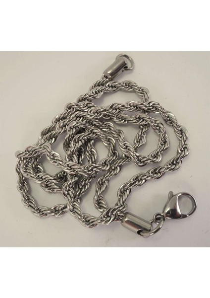 316L Paslanmaz Çelik Burma Halat Erkek Çelik Kolye modelleri