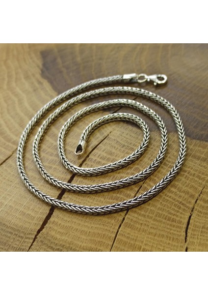 Tilkikuyruğu Gümüş Erkek Kolye Zincir Kalın Model modelleri