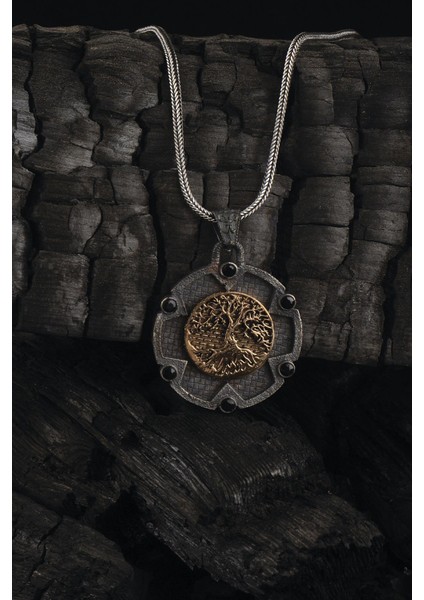 Hayat Ağacı Yuvarlak Model 925 Ayar Gümüş Erkek Kolye Zincir Gklhytagacıalt fiyatları