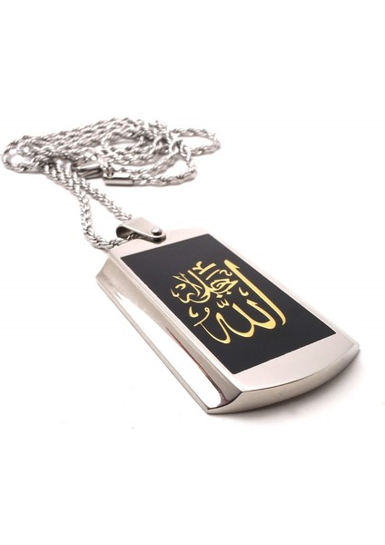 Allah Yazılı Çelik Erkek Kolye Zincir fiyatları