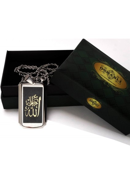 Allah Yazılı Çelik Erkek Kolye Zincir fırsatları