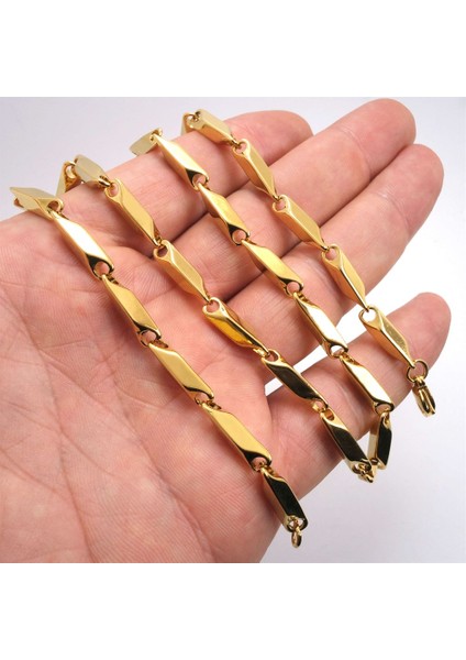 Snapy Altın Kaplama Erkek Çelik Kolye Zincir modelleri