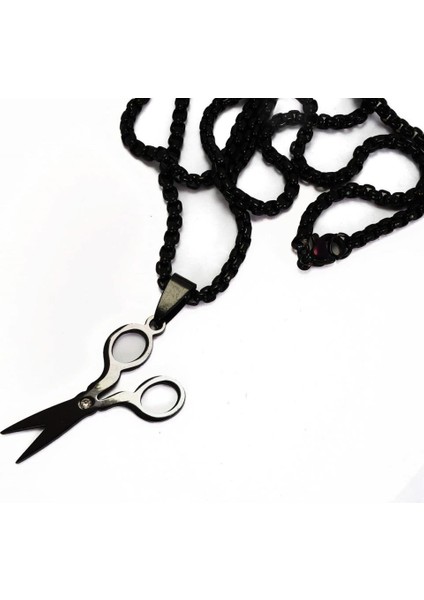 Berber Makas Erkek Çelik Kolye Zincir Siyah Model fiyatları