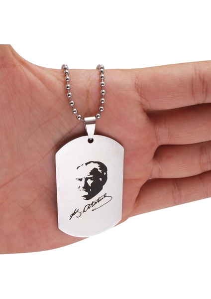 Atatürk Imzalı Çelik Erkek Kolye Zincir modelleri