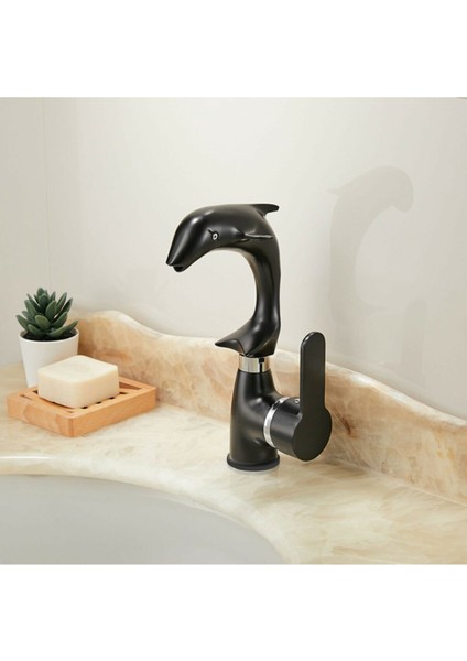 Siyah Yunus Lavabo Musluk