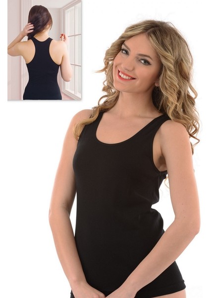 Kadın 6'lı Paket Likralı (Esnek) Spor Atlet (Siyah)