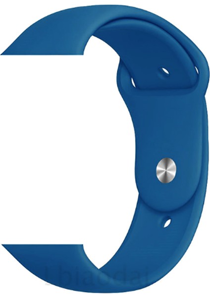 Apple Watch Seri 7 41MM Uyumlu Klasik Silikon Kordon Blue Horizon
