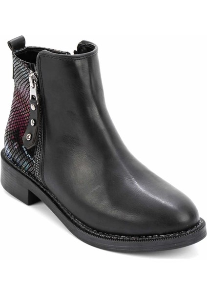 Siyah Baskılı Kadın Bot & Bootie K02578110809 modelleri