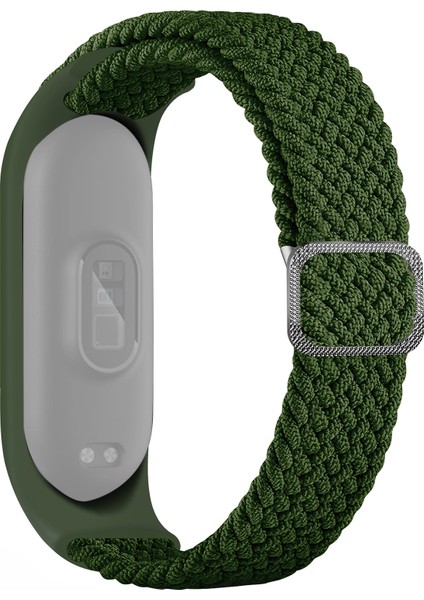 Xiaomi Mi Band Için Ayarlanabilir Naylon Örgülü Elastik Kayış 6/5/4 Renkli Siyah (Yurt Dışından)