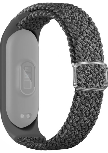 Xiaomi Mi Band Için Ayarlanabilir Naylon Örgülü Elastik Kayış 6/5/4 Mavi Beyaz(Yurt Dışından)