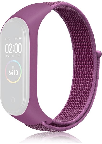 Xiaomi Mi Band Için Naylon Örgü Saat Bantları 6 Çin Kırmızısı (Yurt Dışından)