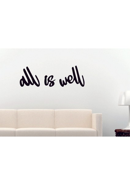 All Is Well Duvar Yazısı Ahşap Duvar Tablosu Dekoratif Duvar Süsü