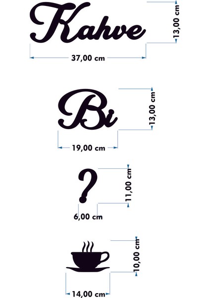 Bi Kahve Duvar Yazısı Duvar Süsü