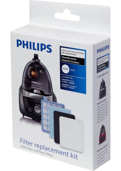 Fc 8475/01 Powerpro Compact Uyumlu Hepa Filtre Seti