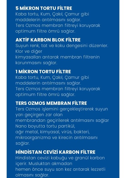 Class Tak Çevir 5li Filtre Seti Conax Membranlı