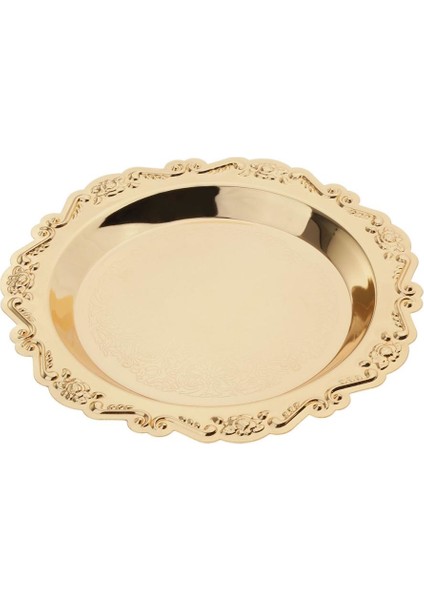 Metal Altın Tabaklar Meyve Tutucu Tabak Sofra / Parti Yemek 15 cm (Yurt Dışından)