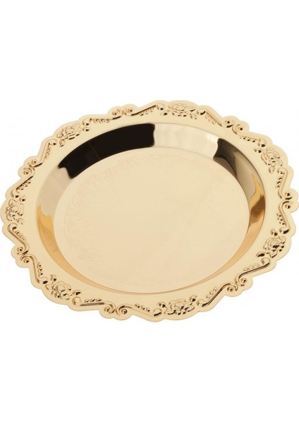 Metal Altın Tabaklar Meyve Tutucu Tabak Sofra / Parti Yemek 15 cm (Yurt Dışından)