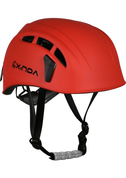 Unisex Güvenlik Kask Kaya Tırmanışı Ağacı Cemaat Kayak Rappel Kurtarma Sert Şapka 52-62 cm Kırmızı (Yurt Dışından)