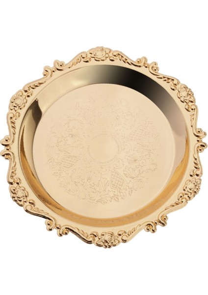 Metal Altın Tabaklar Meyve Tutucu Tabak Takımı / Parti Yemek / 4 "10 cm (Yurt Dışından)