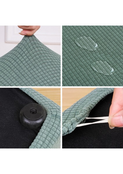 Yıkanabilir Taburi Slipcover Streç Osmanlı Dikdörtgen Kapak Tezgah Yastık Yeşil (Yurt Dışından) fiyatları