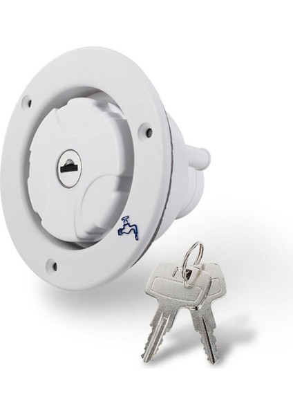 Yerçekimi Su Doldurma Giriş Hatch Rv Camper Trailer Arabalar Kilitlenebilir, 2 Keys_ Beyaz (Yurt Dışından) fiyatları