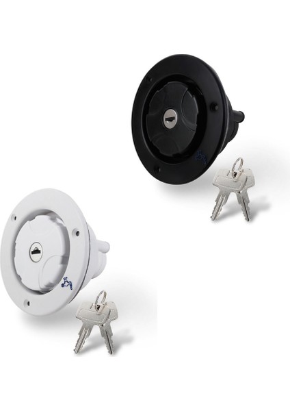 Yerçekimi Su Doldurma Giriş Hatch Rv Camper Trailer Arabalar Kilitlenebilir, 2 Keys_ Beyaz (Yurt Dışından) fırsatları