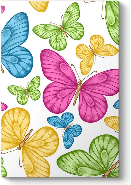 Renkli Kelebekler Çocuk Tablosu