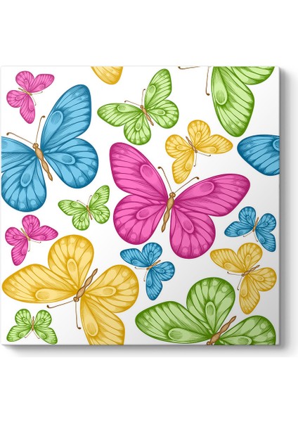 Renkli Kelebekler Çocuk Tablosu