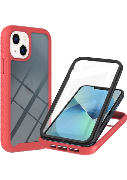 iPhone 13 Mini Için Şeffaf Shockproof Bumper Yerleşik Ekran 360 Tam Koruma Kapaklı (Yurt Dışından)