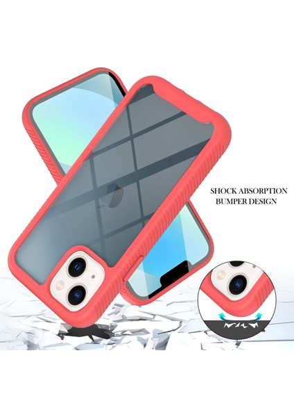 iPhone 13 Mini Için Şeffaf Shockproof Bumper Yerleşik Ekran 360 Tam Koruma Kapaklı (Yurt Dışından)
