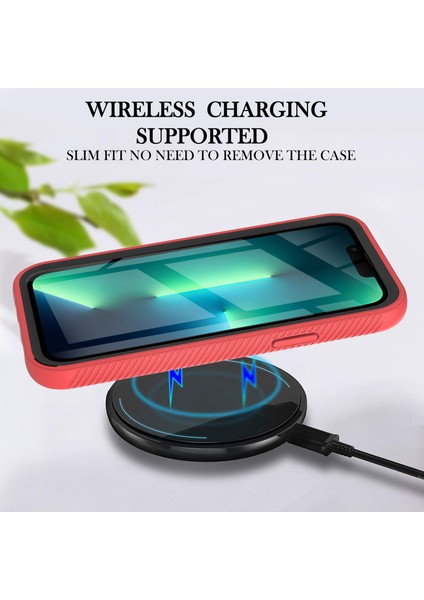 iPhone 13 Pro Max Için Şeffaf Shockproof Bumper Yerleşik Ekran 360 Tam Koruma Kapaklı (Yurt Dışından)
