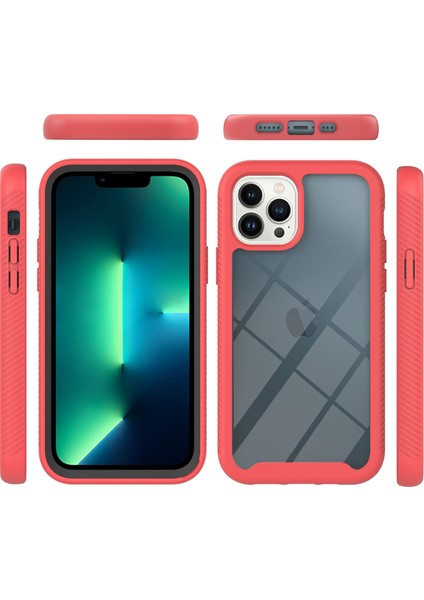 iPhone 13 Pro Max Için Çift Katmanlı Şeffaf Bumper Shockproof Tam Koruma Kılıf Kapaklı (Yurt Dışından)