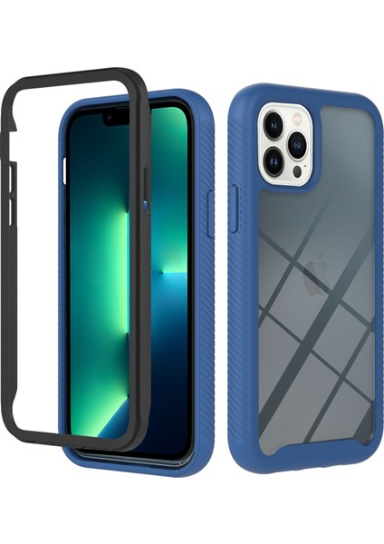 iPhone 13 Pro Max Için Çift Katmanlı Şeffaf Bumper Shockproof Tam Koruma Kılıf Kapaklı (Yurt Dışından)