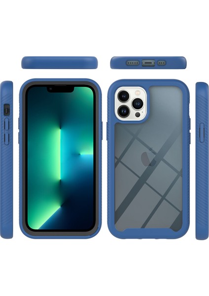 iPhone 13 Pro Max Için Çift Katmanlı Şeffaf Bumper Shockproof Tam Koruma Kılıf Kapaklı (Yurt Dışından)