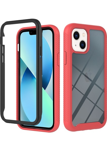 iPhone 13 Mini Için Çift Katmanlı Şeffaf Bumper Shockproof Tam Koruma Kılıf Kapaklı (Yurt Dışından)