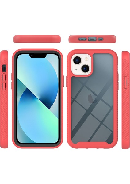 iPhone 13 Mini Için Çift Katmanlı Şeffaf Bumper Shockproof Tam Koruma Kılıf Kapaklı (Yurt Dışından)