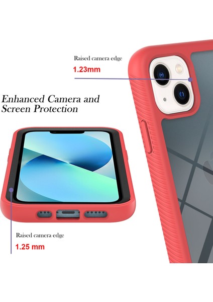 iPhone 13 Mini Için Çift Katmanlı Şeffaf Bumper Shockproof Tam Koruma Kılıf Kapaklı (Yurt Dışından)