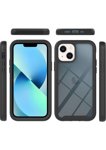 iPhone 13 Mini Için Çift Katmanlı Şeffaf Bumper Shockproof Tam Koruma Kılıf Kapaklı (Yurt Dışından)