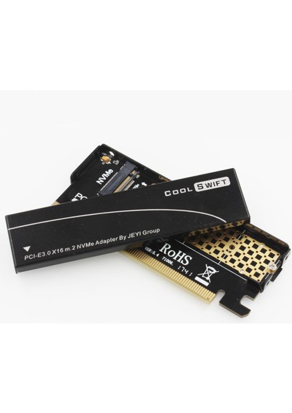 Nvme M.2 X16 Pcı-E Rider Kart Alüminyum Sac Tam Hızlı Sabit Sürücü Adaptörü (Yurt Dışından)