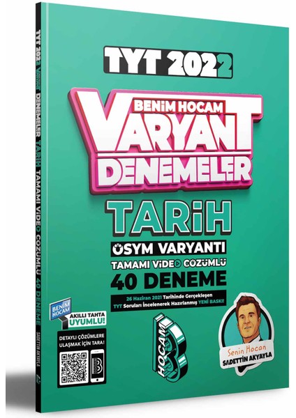 2022 TYT Tarih Tamamı Video Çözümlü 40 Deneme Sınavı