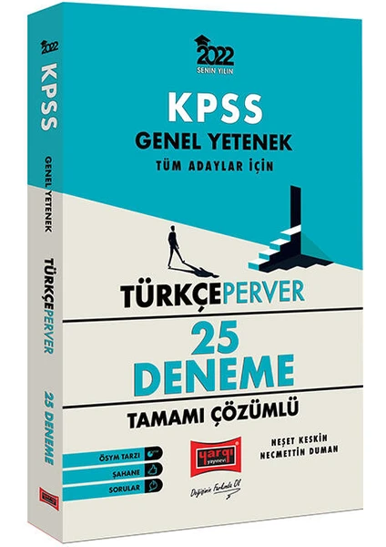 Yargı Yayınevi 2022 KPSS Genel Yetenek TürkçePerver Tamamı Çözümlü 25 Deneme