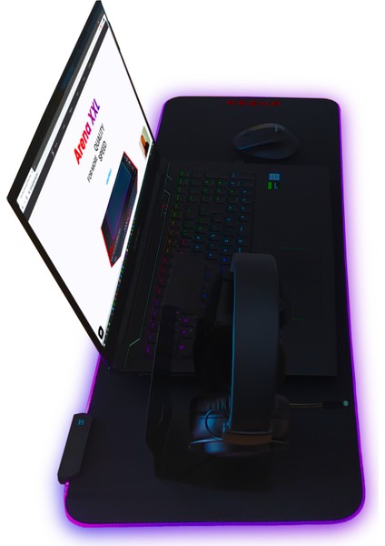 VOLL ARENA Rgb Siyah 800 x 300 mm Gaming Oyuncu Gamer Mouse Pad
