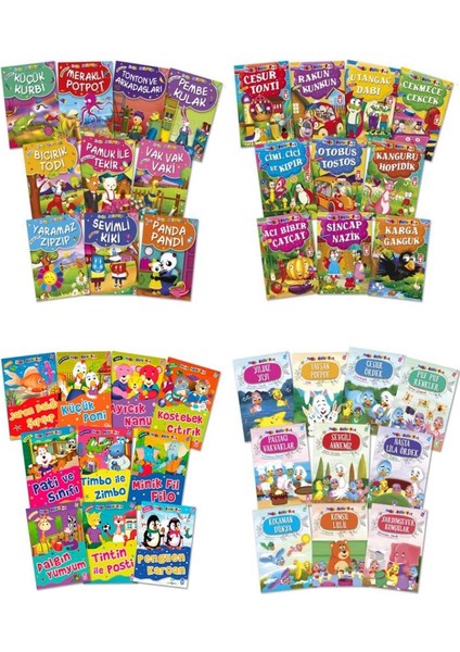 Timaş Mini Masallar Serisi 1-2-3-4 Set (40 Kitap)