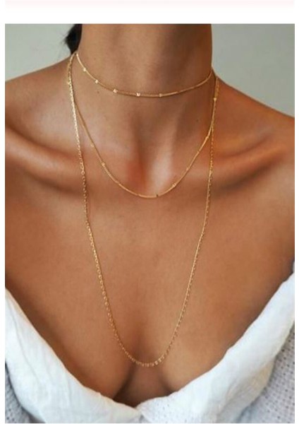 Kadın Üçlü Şeri Zincir Kolye indirimleri