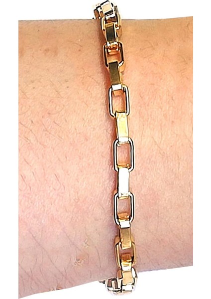 Altın Kaplama Küp Zincir Bileklik